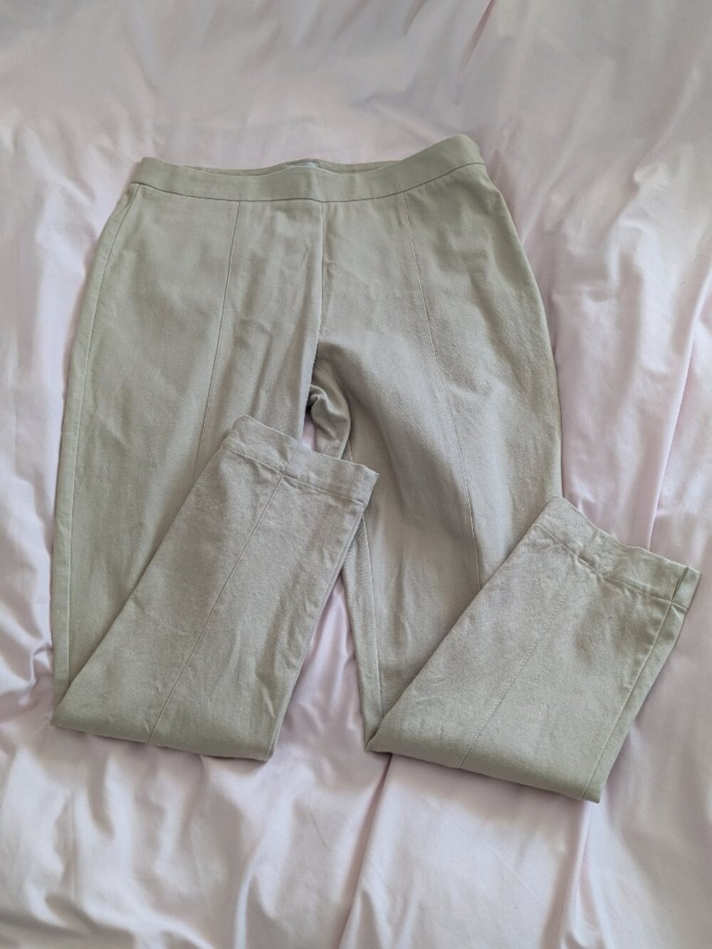 Chico's Tan Cotton Rayon Stretch Pull On Trousers Size 0